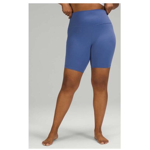 Lululemon high rise align shorts water drop blue 2 - Picture 2 of 8